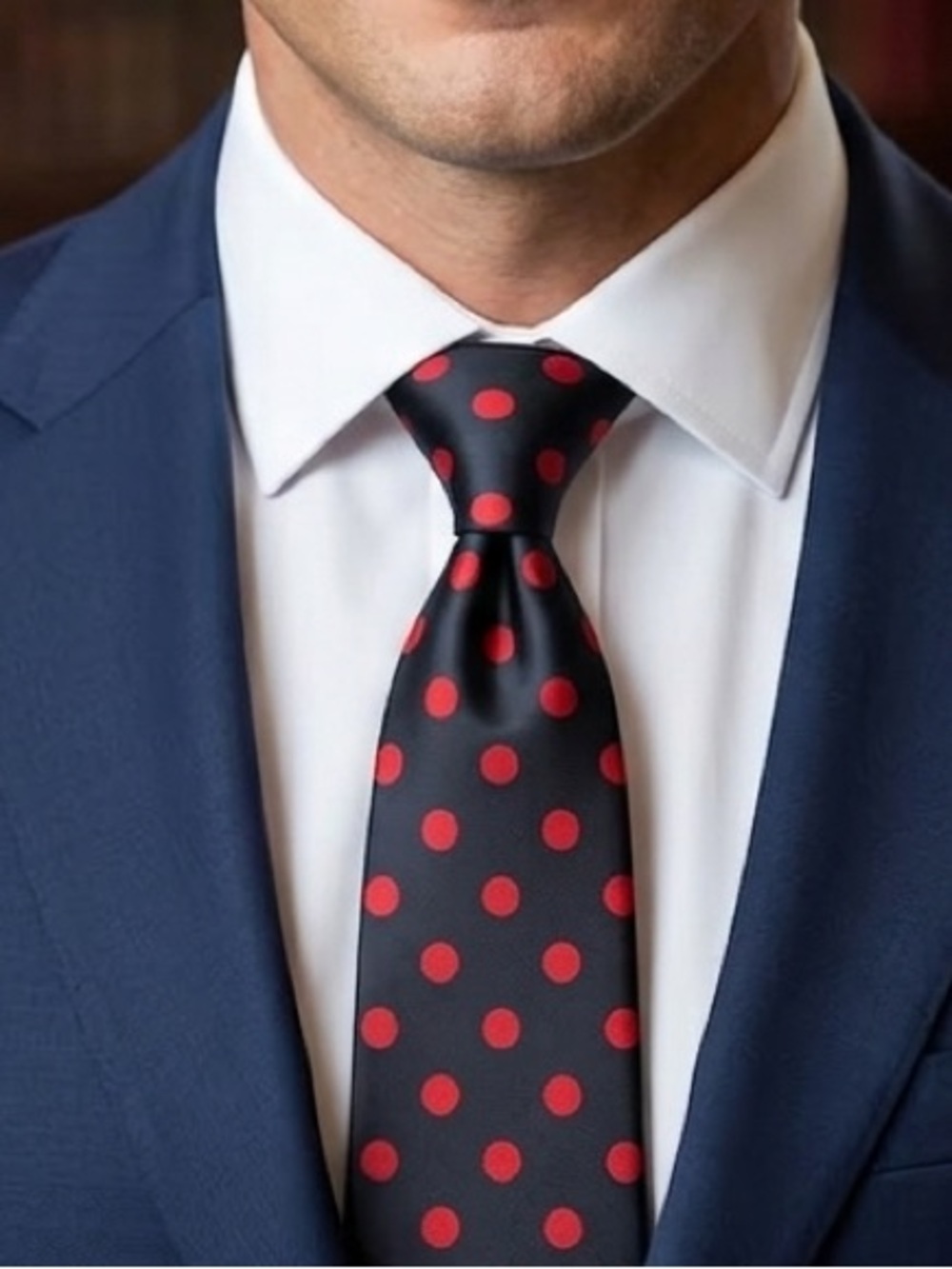 Vintage Bert Pulitzer polka dot necktie